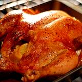 a photo of a whole roasted chicken a natural souce of carnitine